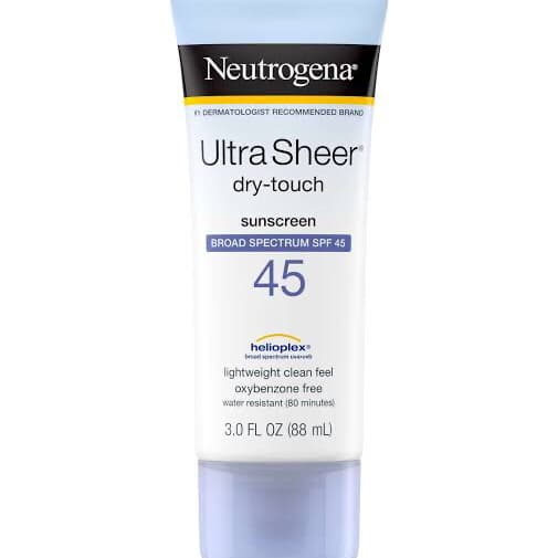 Neutrogena Ultra Sheer Dry Touch Sunscreen. SPF 45